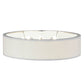 Meyda Lighting Cilindro 48" 8-Light Nickel Flush Mount Light With White Textrene Shade
