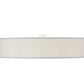 Meyda Lighting Cilindro 48" 8-Light Nickel Flush Mount Light With White Textrene Shade