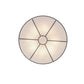 Meyda Lighting Cilindro 48" 8-Light Nickel Flush Mount Light With White Textrene Shade