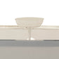 Meyda Lighting Cilindro 48" 8-Light Nickel Flush Mount Light With White Textrene Shade