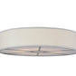 Meyda Lighting Cilindro 48" 8-Light Nickel Flush Mount Light With White Textrene Shade