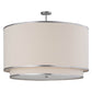 Meyda Lighting Cilindro 48" 8-Light Nickel Natural Pendant Light With Natural Textrene Shade