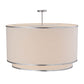 Meyda Lighting Cilindro 48" 8-Light Nickel Natural Pendant Light With Natural Textrene Shade