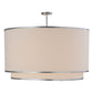 Meyda Lighting Cilindro 48" 8-Light Nickel Natural Pendant Light With Natural Textrene Shade