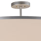 Meyda Lighting Cilindro 48" 8-Light Nickel Natural Pendant Light With Natural Textrene Shade