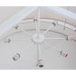 Meyda Lighting Cilindro 48" 8-Light Nickel Natural Pendant Light With Natural Textrene Shade