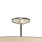 Meyda Lighting Cilindro 48" 8-Light Nickel Pendant Light With Beige Natural Textrene Shade