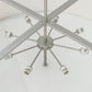 Meyda Lighting Cilindro 48" 8-Light Nickel Pendant Light With Beige Natural Textrene Shade
