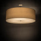 Meyda Lighting Cilindro 48" 8-Light Nickel Pendant Light With Beige Natural Textrene Shade