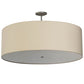 Meyda Lighting Cilindro 48" 8-Light Nickel Pendant Light With Beige Natural Textrene Shade