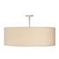 Meyda Lighting Cilindro 48" 8-Light Nickel Pendant Light With Beige Natural Textrene Shade