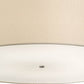 Meyda Lighting Cilindro 48" 8-Light Nickel Pendant Light With Beige Natural Textrene Shade