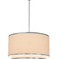 Meyda Lighting Cilindro 48" 8-Light Nickel Pendant Light With Natural Textrene & Statuario Idalight Shade