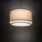 Meyda Lighting Cilindro 48" 8-Light Nickel Pendant Light With Natural Textrene & Statuario Idalight Shade