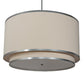 Meyda Lighting Cilindro 48" 8-Light Nickel Pendant Light With Natural Textrene & Statuario Idalight Shade