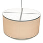 Meyda Lighting Cilindro 48" 8-Light Nickel Pendant Light With Natural Textrene & Statuario Idalight Shade