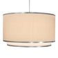 Meyda Lighting Cilindro 48" 8-Light Nickel Pendant Light With Natural Textrene & Statuario Idalight Shade
