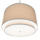 Meyda Lighting Cilindro 48" 8-Light Nickel Pendant Light With Natural Textrene & Statuario Idalight Shade