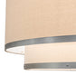 Meyda Lighting Cilindro 48" 8-Light Nickel Pendant Light With Natural Textrene & Statuario Idalight Shade