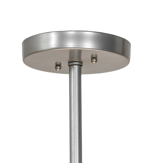 Meyda Lighting Cilindro 48" 8-Light Nickel Pendant Light With Natural Textrene & Statuario Idalight Shade