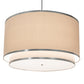 Meyda Lighting Cilindro 48" 8-Light Nickel Pendant Light With Natural Textrene & Statuario Idalight Shade