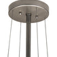 Meyda Lighting Cilindro 48" 8-Light Nickel Pendant Light With White Linen Shade