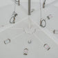 Meyda Lighting Cilindro 48" 8-Light Nickel Pendant Light With White Linen Shade