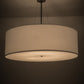 Meyda Lighting Cilindro 48" 8-Light Nickel Pendant Light With White Linen Shade