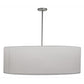 Meyda Lighting Cilindro 48" 8-Light Nickel Pendant Light With White Linen Shade