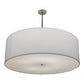 Meyda Lighting Cilindro 48" 8-Light Nickel Pendant Light With White Linen Shade