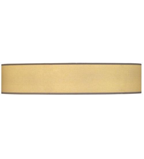 Meyda Lighting Cilindro 48" 8-Light Nickel Powder Coat Flush Mount Light With Beige Natural Textrene & Whitestone Idalight Shade