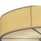 Meyda Lighting Cilindro 48" 8-Light Nickel Powder Coat Flush Mount Light With Beige Natural Textrene & Whitestone Idalight Shade