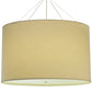 Meyda Lighting Cilindro 48" 8-Light Nickel Powder Coat Pendant Light With Cream Textrene & Statuario Idalight Shade