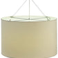 Meyda Lighting Cilindro 48" 8-Light Nickel Powder Coat Pendant Light With Cream Textrene & Statuario Idalight Shade