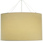 Meyda Lighting Cilindro 48" 8-Light Nickel Powder Coat Pendant Light With Cream Textrene & Statuario Idalight Shade