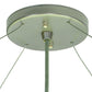 Meyda Lighting Cilindro 48" 8-Light Nickel Powder Coat Pendant Light With Cream Textrene & Statuario Idalight Shade