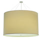 Meyda Lighting Cilindro 48" 8-Light Nickel Powder Coat Pendant Light With Cream Textrene & Statuario Idalight Shade