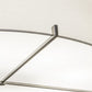 Meyda Lighting Cilindro 48" 8-Light Nickel Structure Pendant Light With White Laura Textrene & Statuario Idalight Shade