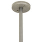 Meyda Lighting Cilindro 48" 8-Light Nickel Structure Pendant Light With White Laura Textrene & Statuario Idalight Shade