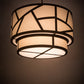 Meyda Lighting Cilindro 48" 8-Light Rustic Iron Rich Pendant Light With White Natural Textrene Shade