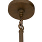 Meyda Lighting Cilindro 48" 8-Light Rustic Iron Rich Pendant Light With White Natural Textrene Shade
