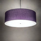 Meyda Lighting Cilindro 48" 8-Light Sparkle Silver Pendant Light With Purple Textrene & Statuario Idalight Shade