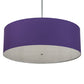 Meyda Lighting Cilindro 48" 8-Light Sparkle Silver Pendant Light With Purple Textrene & Statuario Idalight Shade