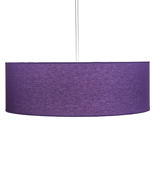 Meyda Lighting Cilindro 48" 8-Light Sparkle Silver Pendant Light With Purple Textrene & Statuario Idalight Shade
