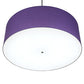 Meyda Lighting Cilindro 48" 8-Light Sparkle Silver Pendant Light With Purple Textrene & Statuario Idalight Shade
