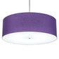 Meyda Lighting Cilindro 48" 8-Light Sparkle Silver Pendant Light With Purple Textrene & Statuario Idalight Shade