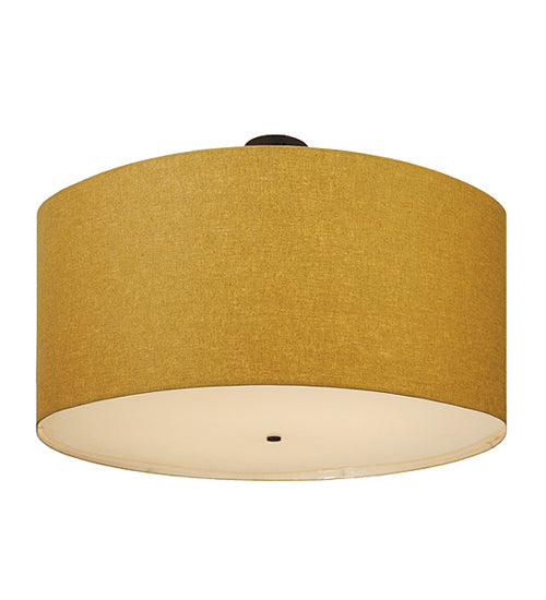 Meyda Lighting Cilindro 48" 8-Light Textured Black Semi-flush Mount Ceiling Light With Beige Textrene & Statuario Idalight Shade