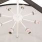 Meyda Lighting Cilindro 48" 8-Light Timeless Bronze Circle X Pendant Light With Natural Textrene Shade