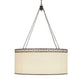 Meyda Lighting Cilindro 48" 8-Light Timeless Bronze Circle X Pendant Light With Natural Textrene Shade