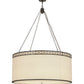 Meyda Lighting Cilindro 48" 8-Light Timeless Bronze Circle X Pendant Light With Natural Textrene Shade
